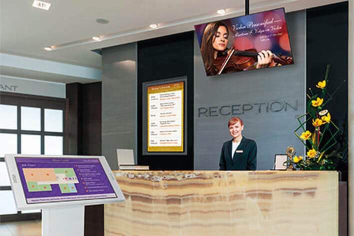 digital-signage for reception