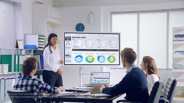 samsung flip for the finance boardroom