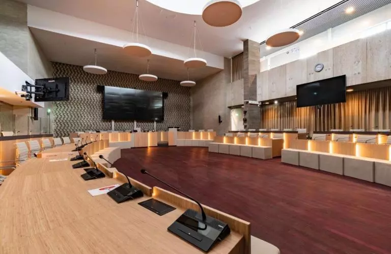 Televic conference solution in an extra large boardroom